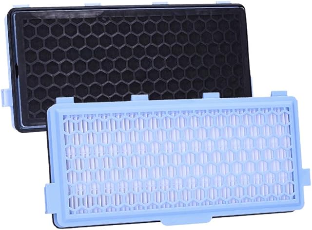 Wessper 2x Active HEPA Filter SF-AH 50 for Vacuum Cleaners for Miele Cat&Dog 5000 S4000 S4999 S5000 S5999 S6000 S6999 S4210 - 2x Motor Filters