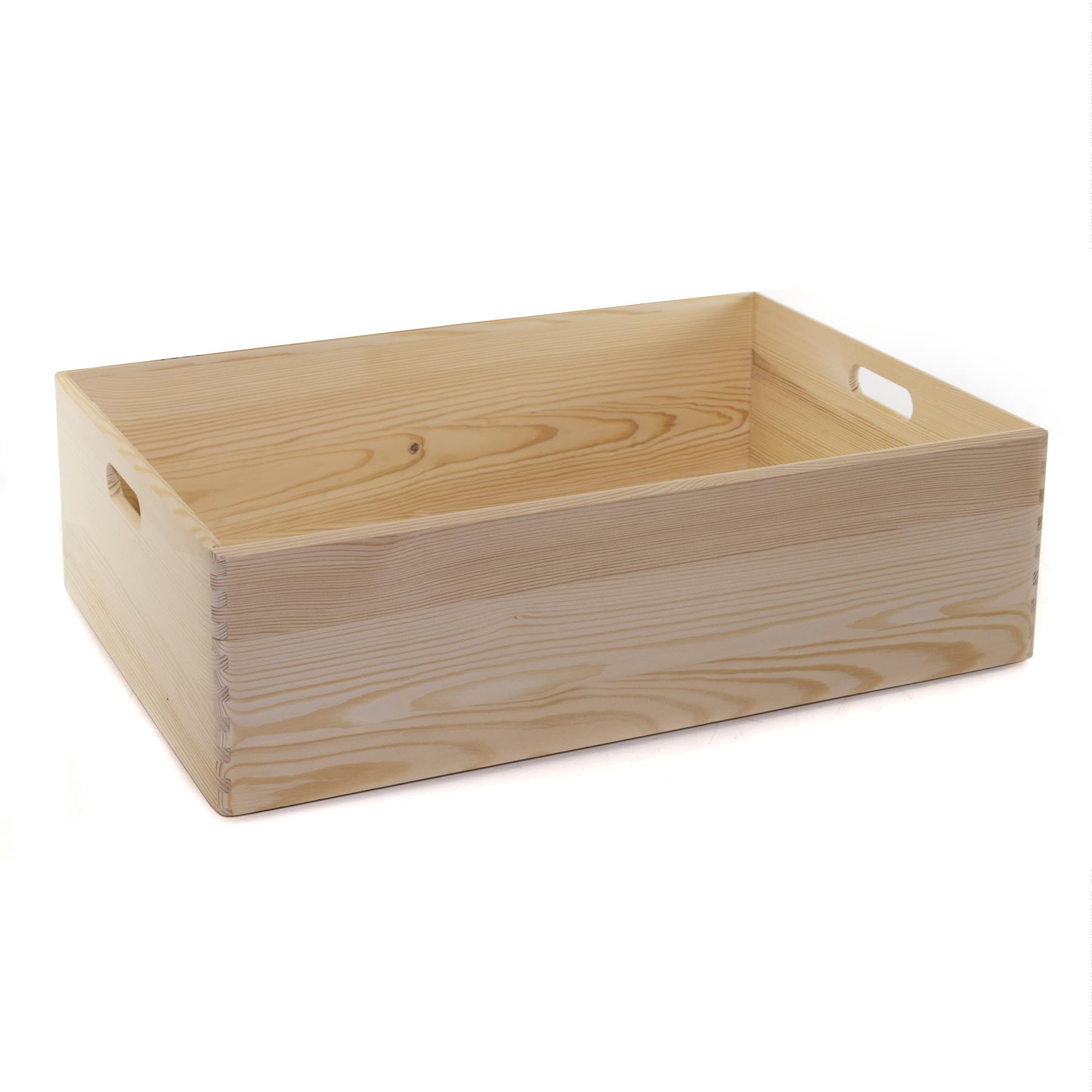 Holzkiste TRIO GR Stapelkisten Set 59 x 40 x 60/66 cm 1 Kiste mit Deckel XL Aufbewahrungsbox (mit Rollen)