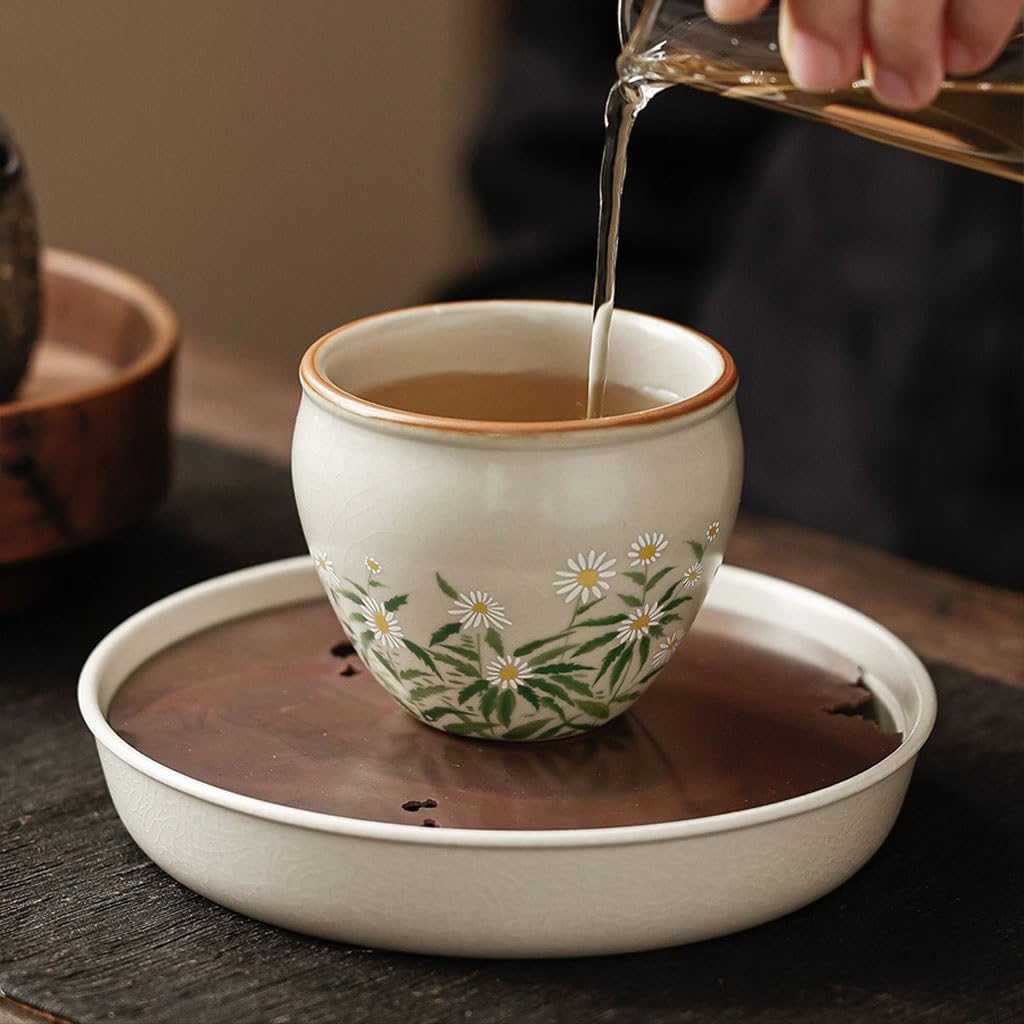 Tazas de té Pequeñas Taza de té estilo chino for estudio ocio, taza cerámica Personal, juego Kung Fu, tazón Taza de té de Kungfu