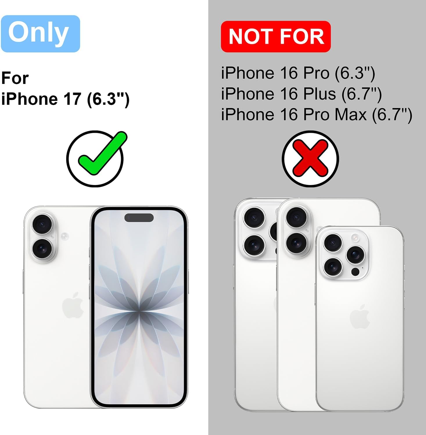 PULOKA for iPhone 17, Heavy Duty Shockproof Protection,Compatible with MagSafe Accessories,Drop Proof 17 Cover (Black)