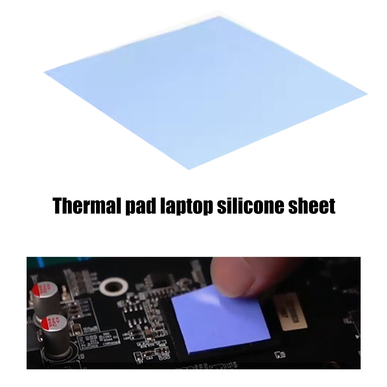 Almohadilla de aislamiento térmico de silicona personalizable, 100 x 100 mm, varios grosores para disipación de calor de CPU, alfombrillas térmicas de silicona suave