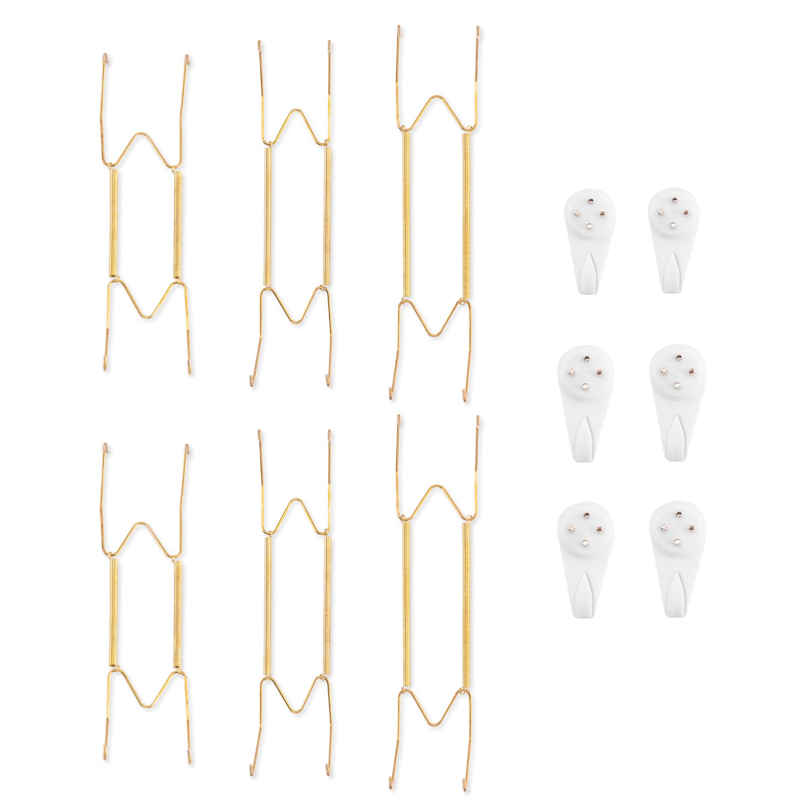 Bilillo 6 Pack Plate Hangers for Wall, 10/12/14 Inch Invisible Holders