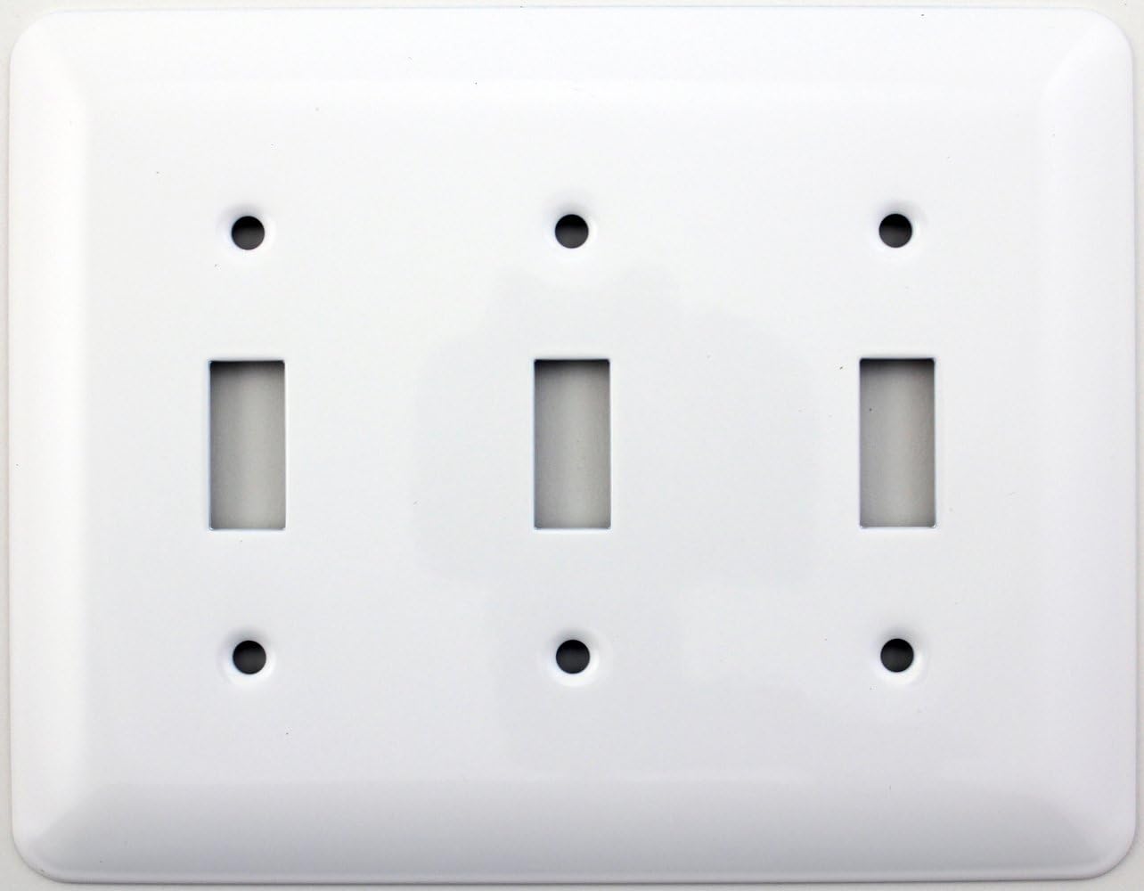 Mulberry Princess Style White Three Gang Toggle Switch Wall Plate