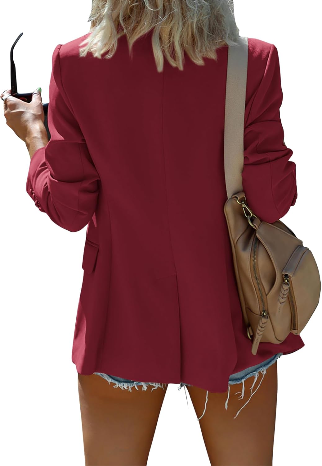 KIRUNDO Womens Blazer 2026 Spring Fall Business Casual Oversized Long Sleeve Button Open Front Suit Jackets Work Clothes - Image 2