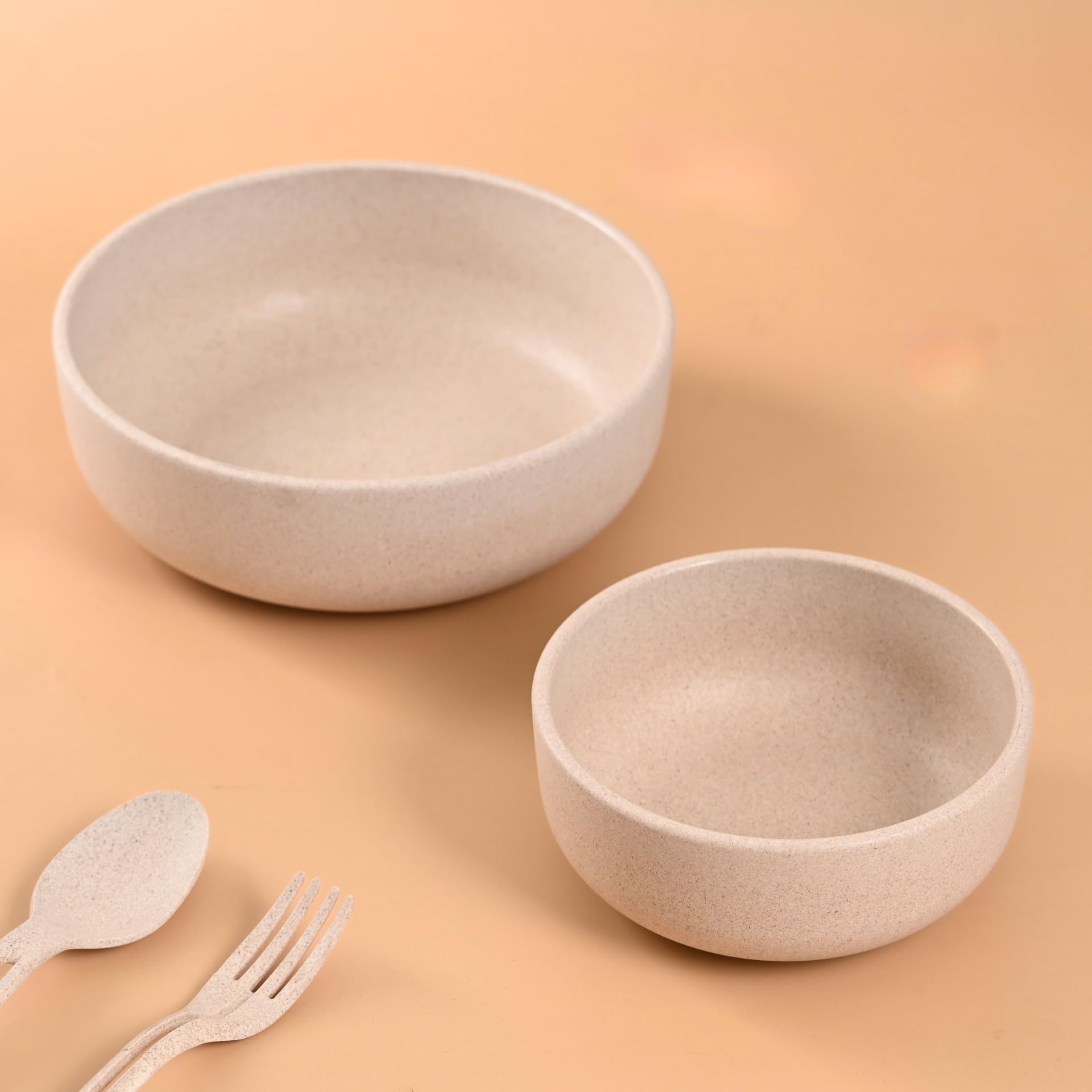 Eha Earth-Friendly Salad Bowls - Rice Husk & Bamboo -10