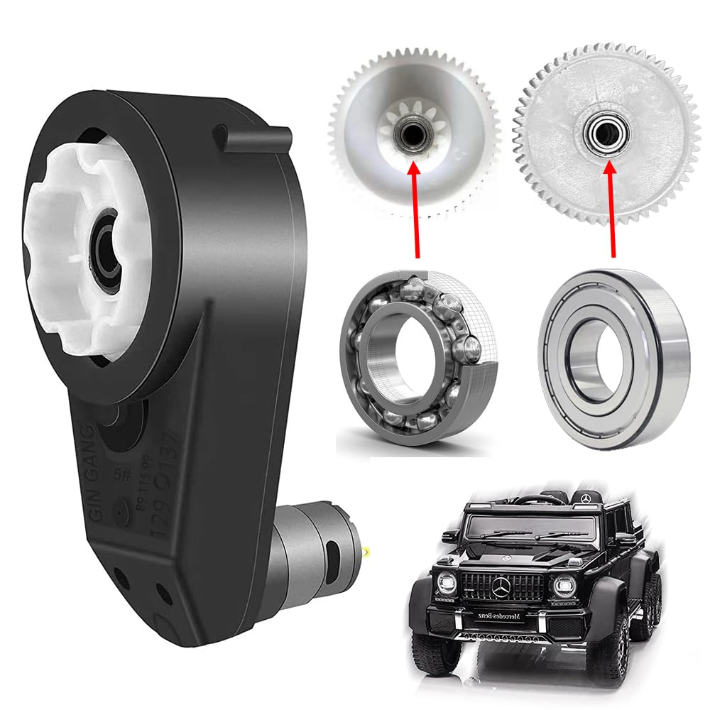JRRXM 550 40000RPM Gearbox with 12V Motor for Power Wheels,RS550 12 Volt DC Motor High Speed Match Children's Ride On Car