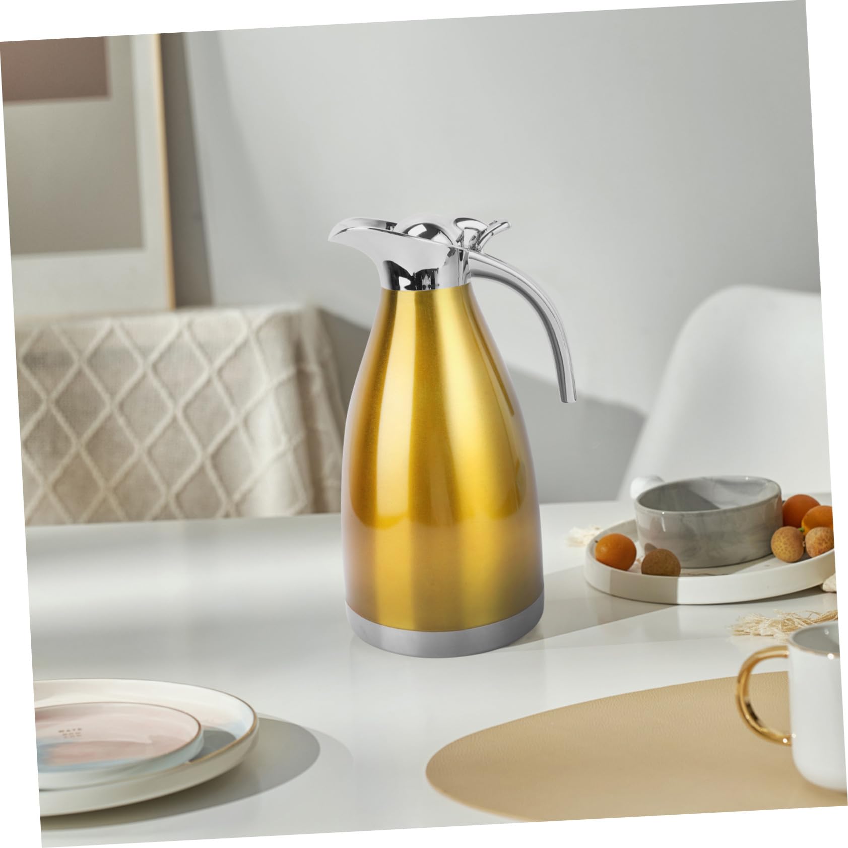 Isolierflasche Doppelwand Vakuum Thermoskanne Große Kapazität Für Büro Outdoor Zuhause Thermosflasche Kalt und Heißgetränke Isolierbecher Sportflasche Fitness