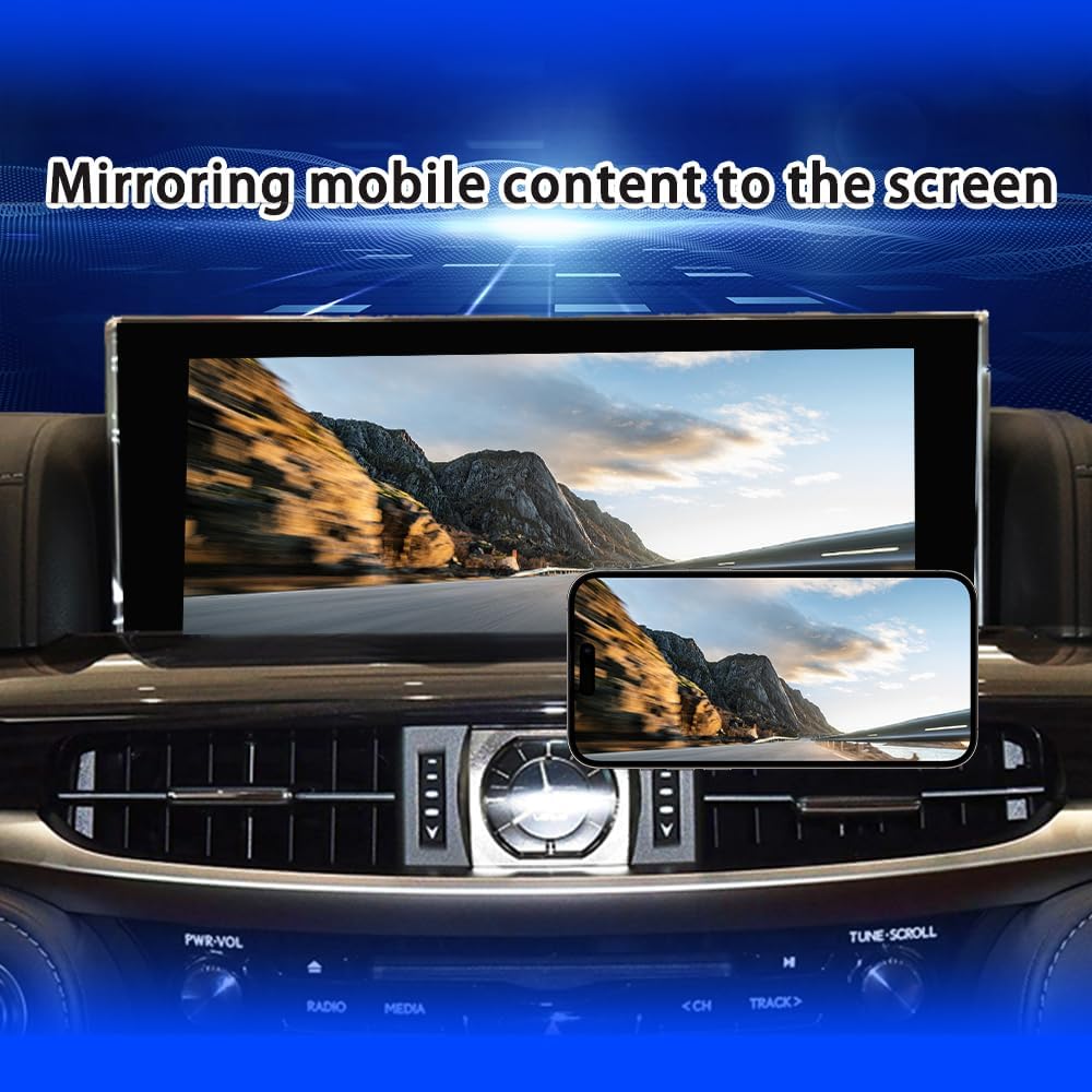 Carplay Android Auto Decoder Upgrade for Lexus GS is LS RX ES LX570 OEM with Mouse Joystick Linux System Free Switching with OEM System Support for Original Car Radio Function Reverse Camera