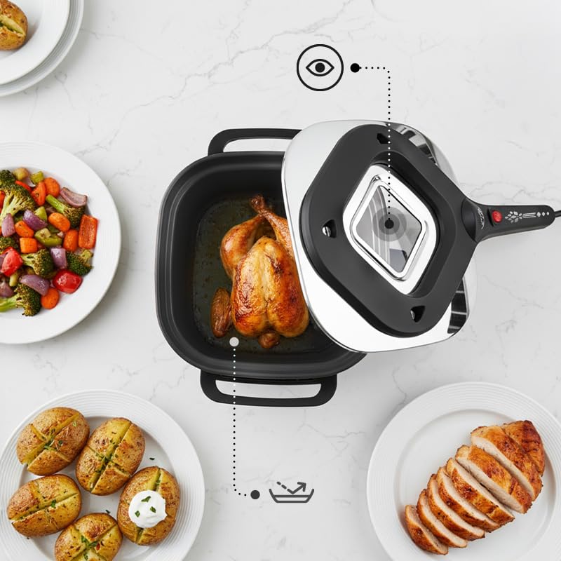 ETA Elektrischer Back- und Grilltopf Pecenka Sweet Family 6 L I Multifunktionskocher zum Kochen, Backen, Schmoren & Überbacken inkl. Backzubehör I Antihaft-Topf I 560 W