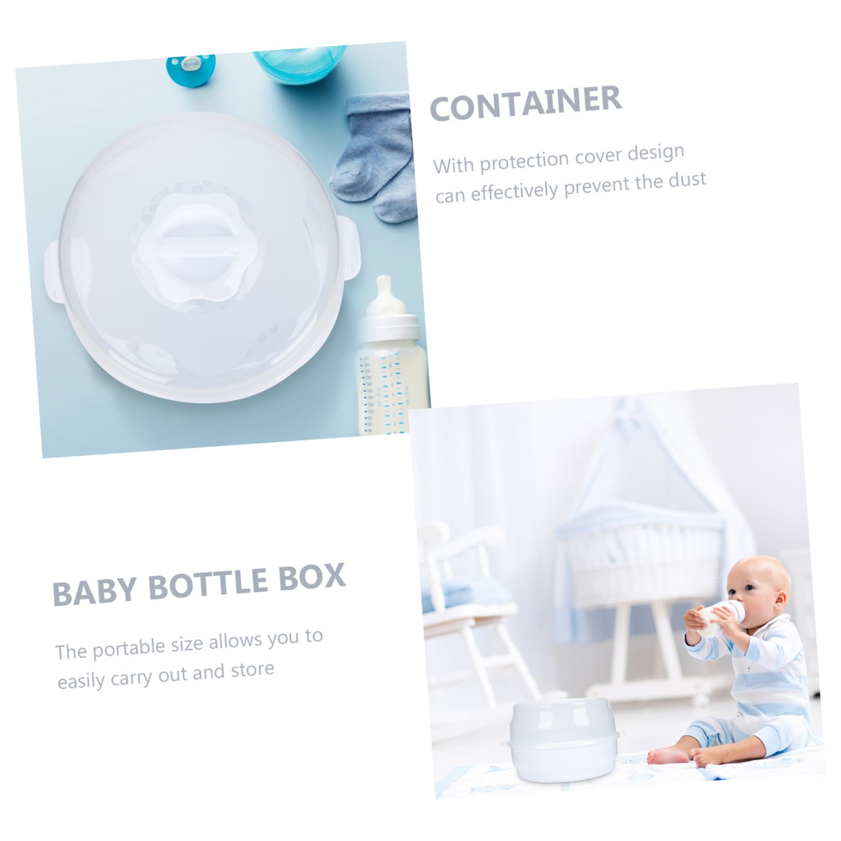 Caja Esterilizadora Microondas para Biberones, Pp, Color Claro