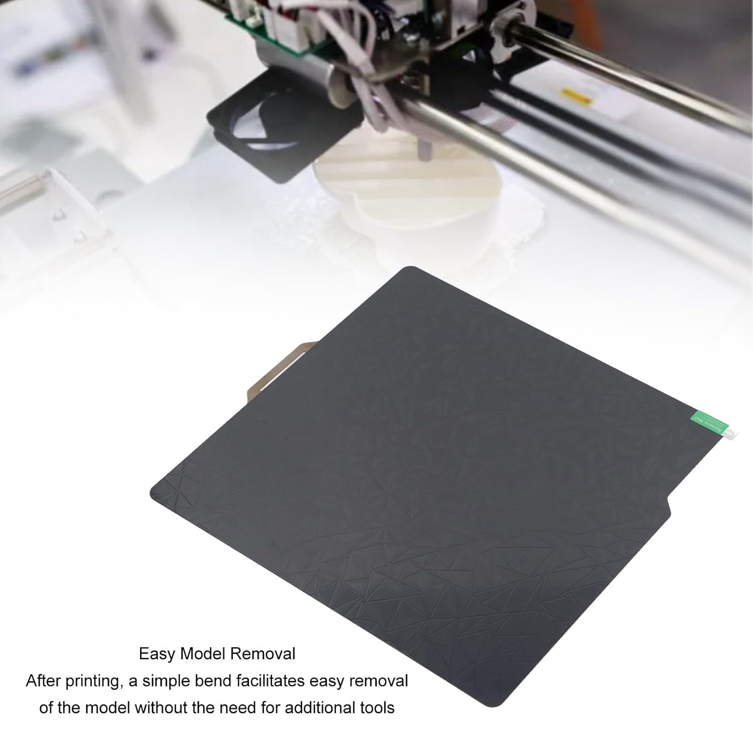 Image illustrating excellent initial adhesion of a print to the build plate