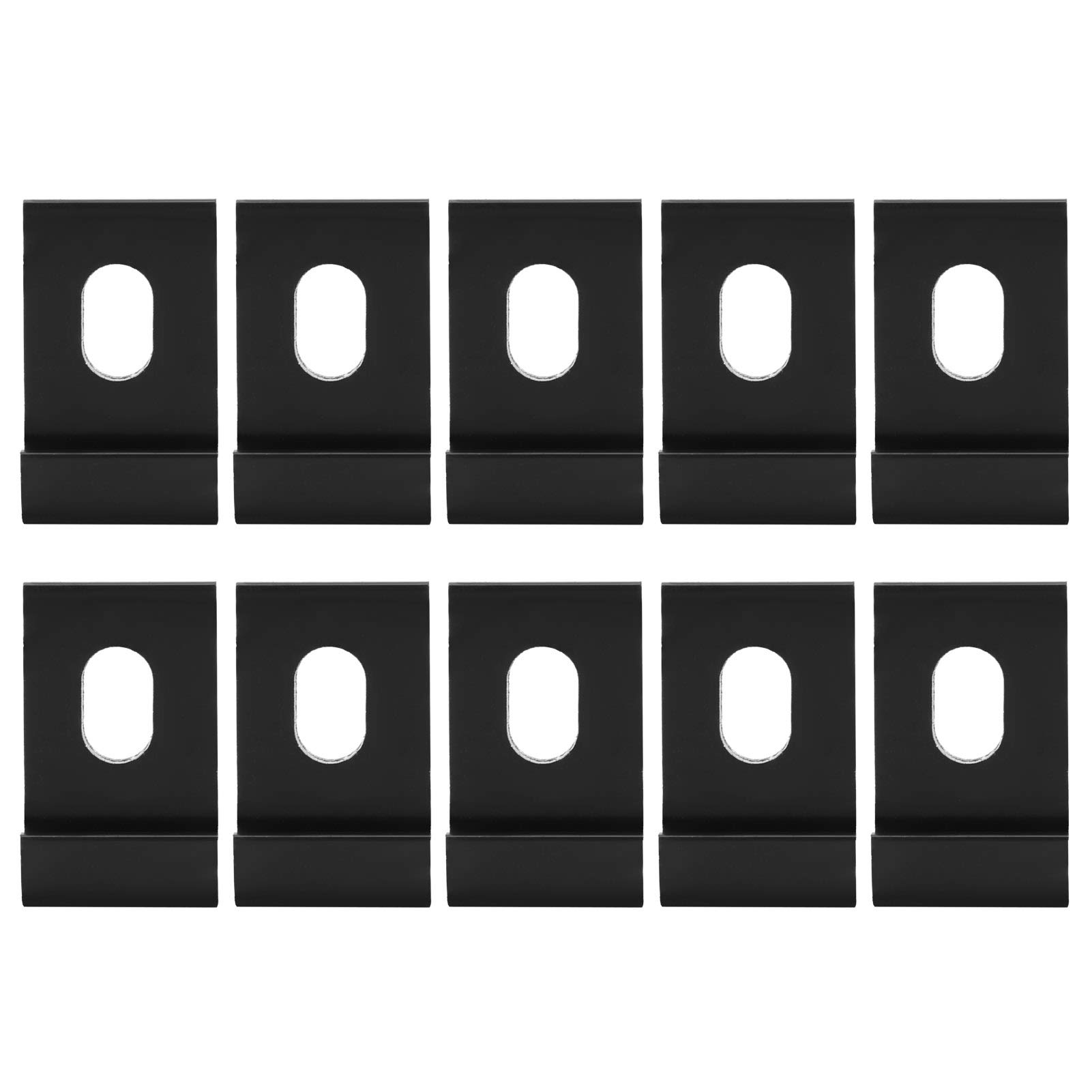 Greenhouse Base Clips, Base Clips, Metal Fixings for Greenhouse, for Garden (Black)