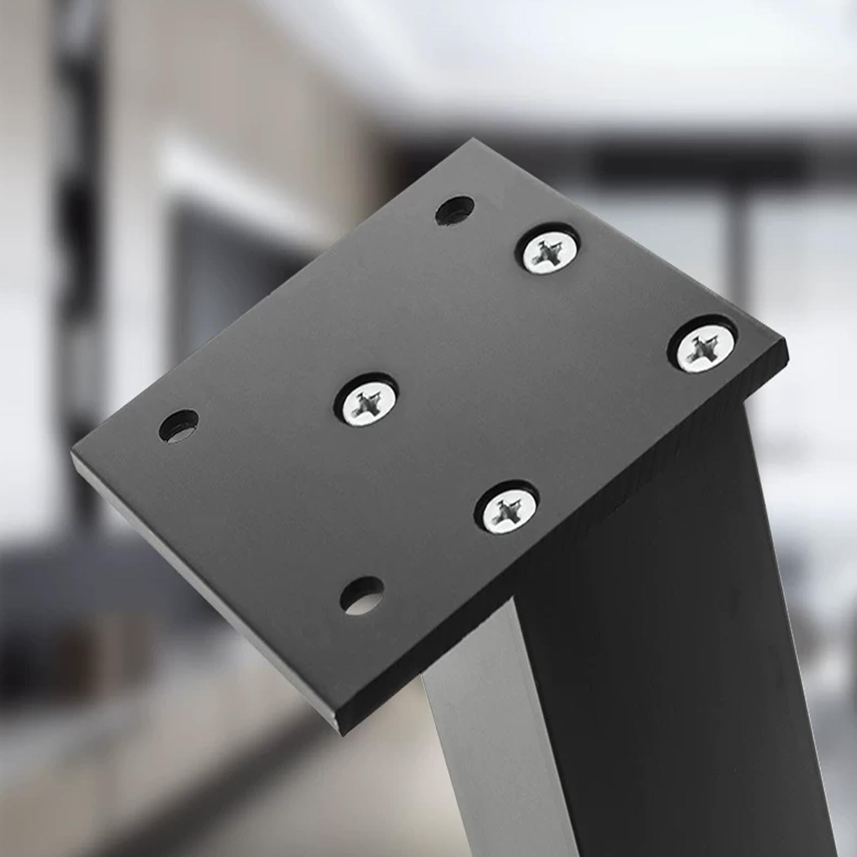 4 Piezas Patas de Negras Sofá, Patas Aleación de Aluminio Gabinete,Ajustables Pies de Armarios Metal,Muebles para Mesita de Noche (35cm)
