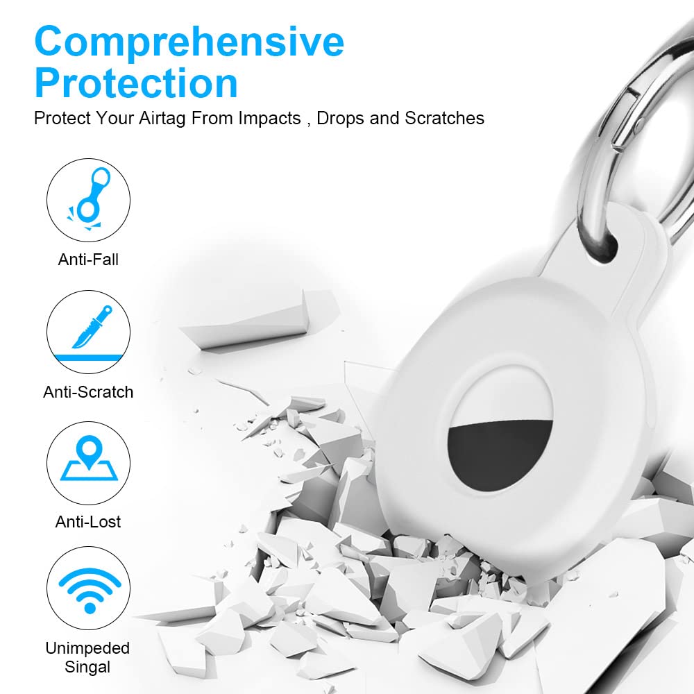 Ainiv Llavero para AirTag, 1 Pieza Llaveros para AirTag Funda Protectora de Silicona, Localizador Keychain Portátil Antipérdida, Protectora Funda Mascotas y Mochilas — view 85