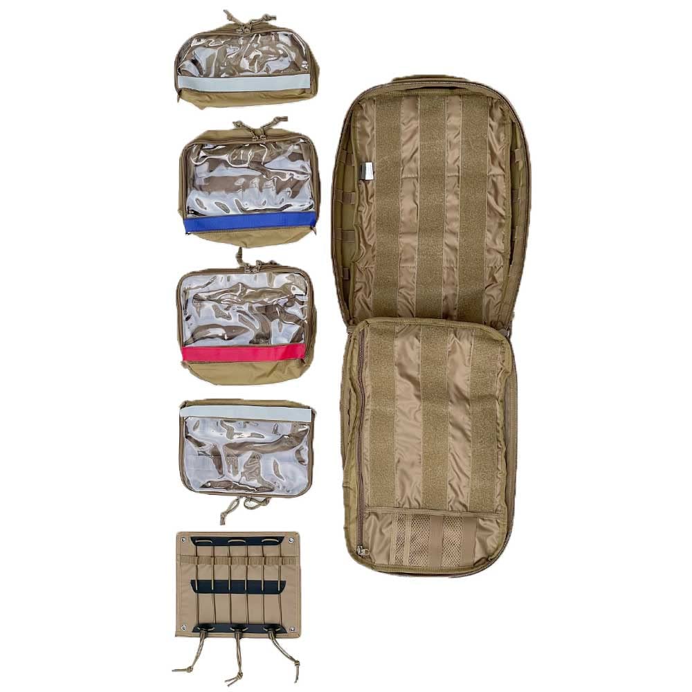 Tasmanian Tiger TT Medic Assault Pack MKII L - Zaino per primo soccorso, vuoto per emergenza, viaggi, campeggio, escursioni, ciclismo, attività all'aperto (grigio pietra e verde oliva, IRR)