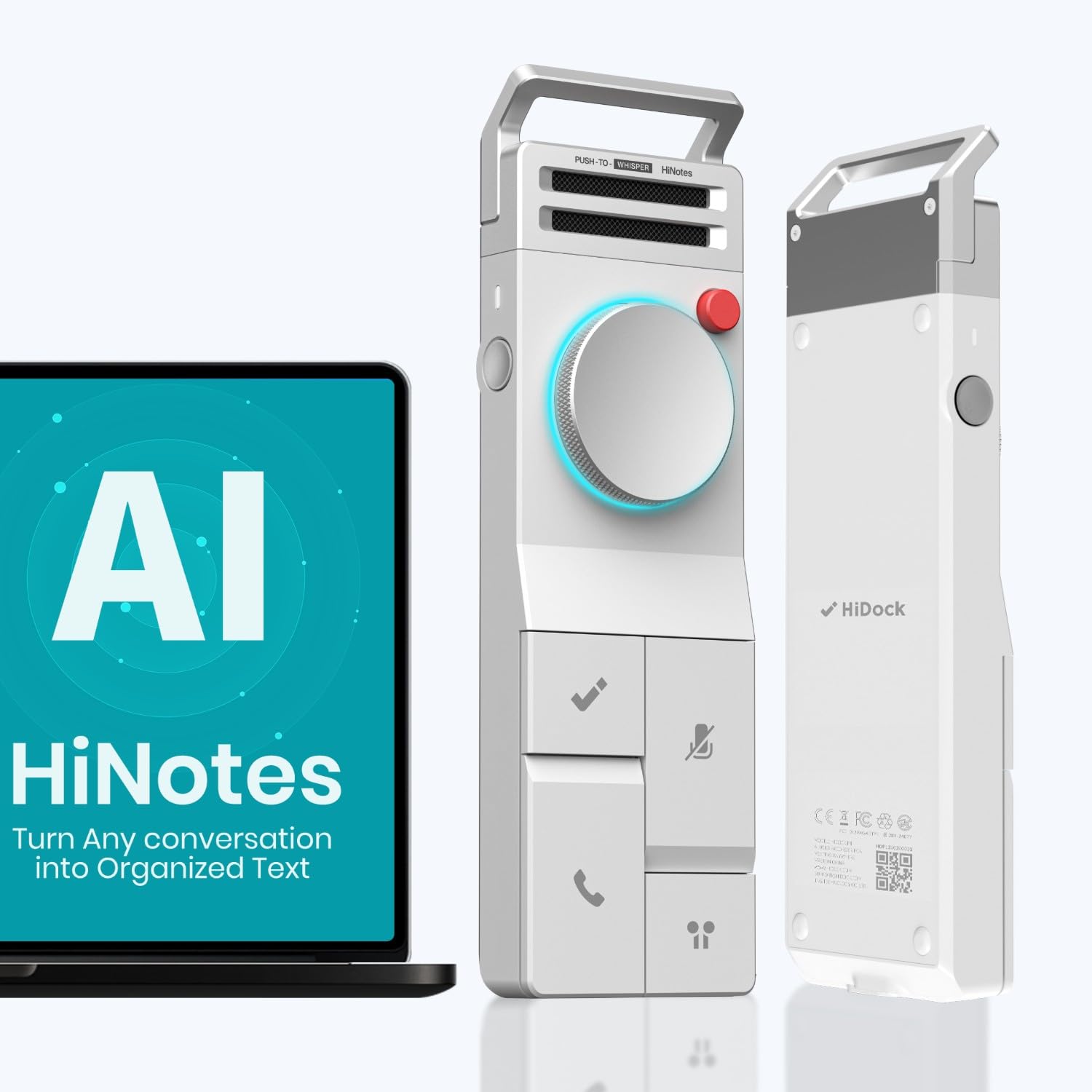 bluecatch tech smart voice recorder with playback ai transcriber