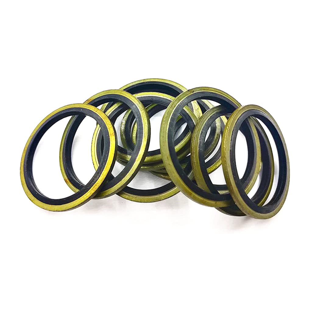 Lot de 240 joints d'étanchéité en caoutchouc hydraulique pour tuyau d'huile - Rondelle de vidange en métal