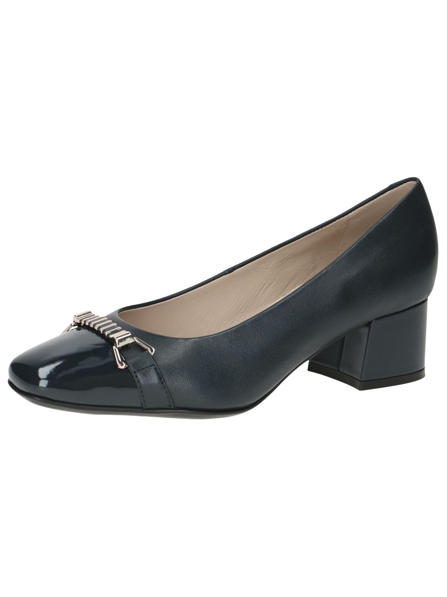 CAPRICE Women Pumps with Trapezoid Heel Elegant, Blue (Ocean Comb), 6.5 UK