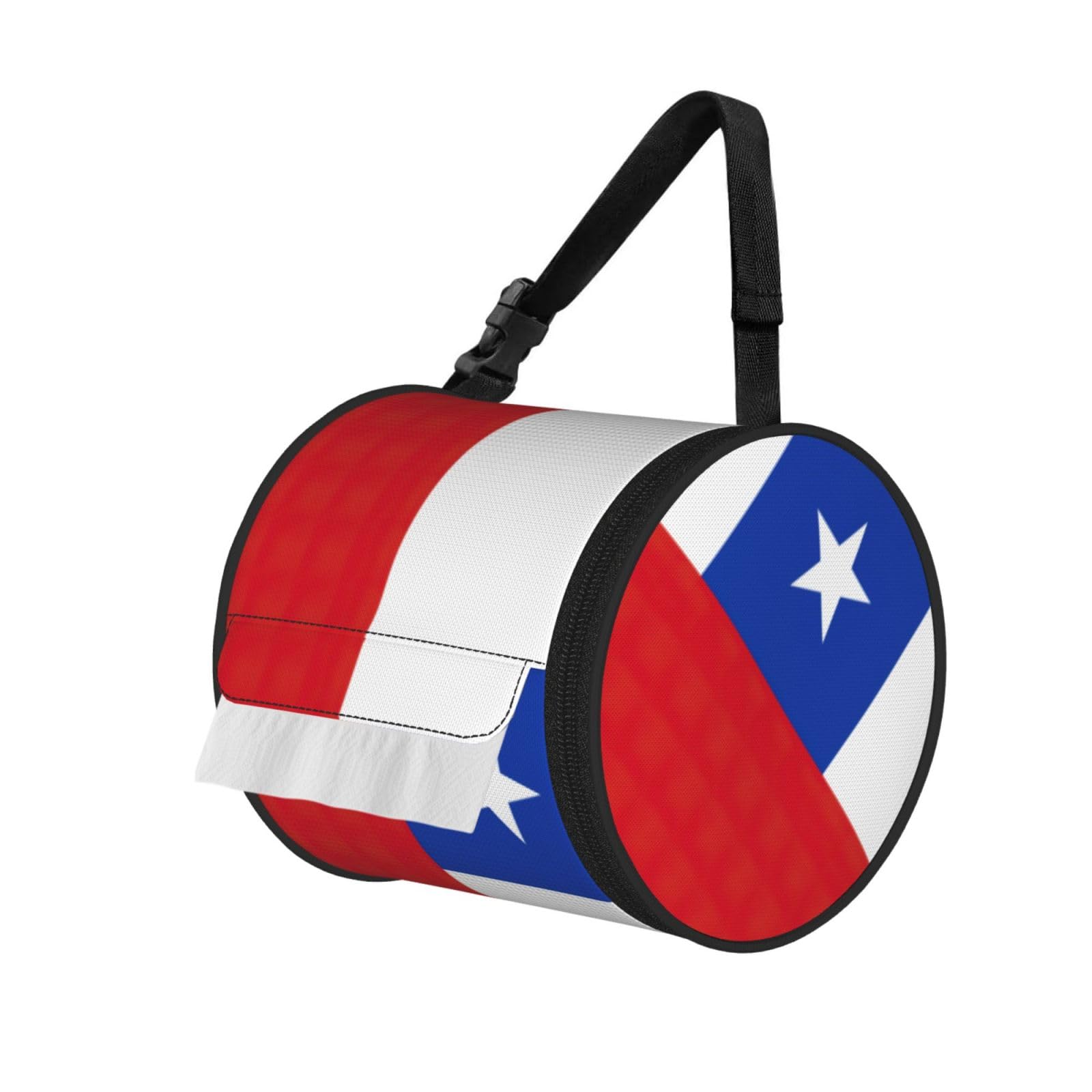 Flag Of Chile Print Fashion Tissues Organizer Box, Hanging Tissue Holder For Purse Coins For Car Office Daily Outing