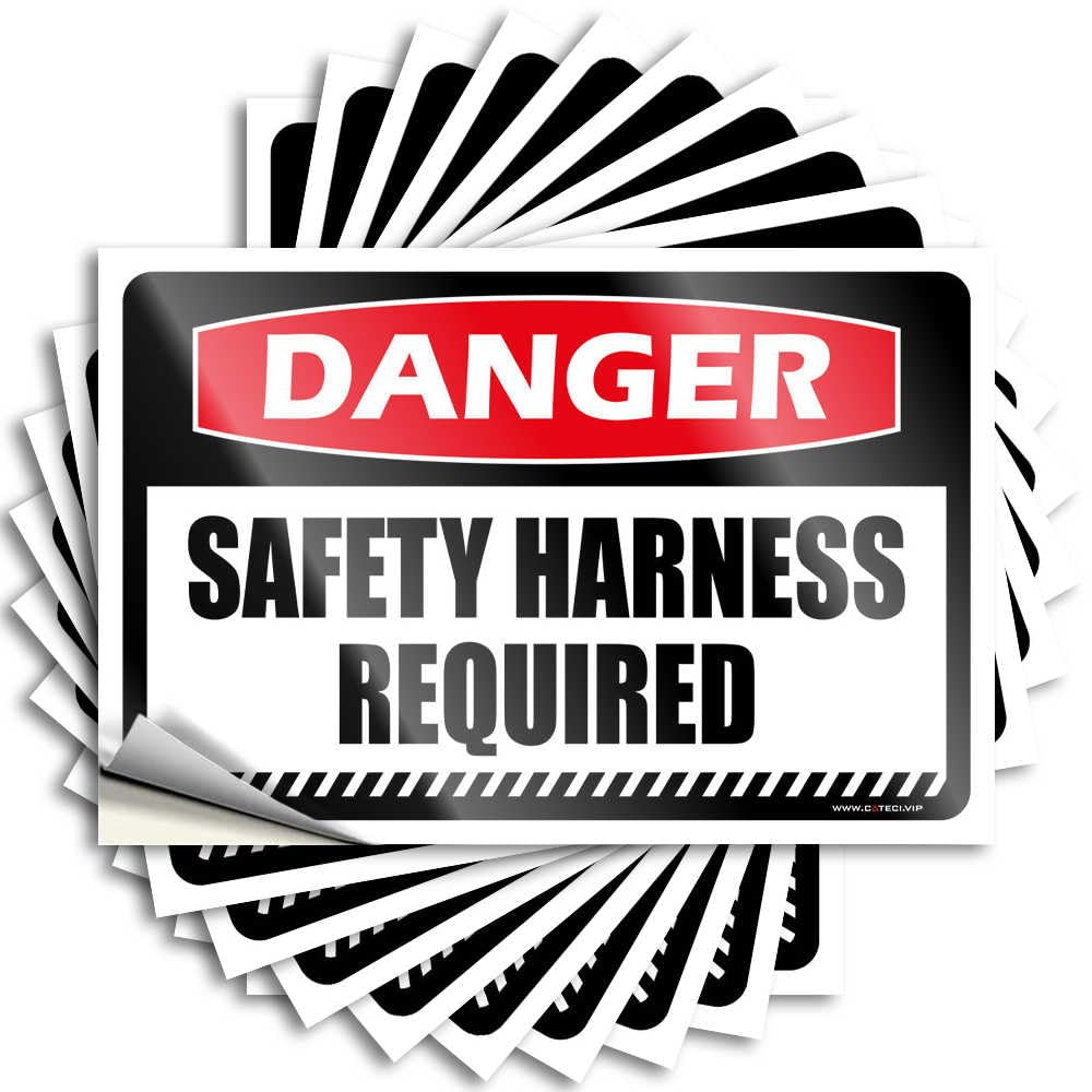 Stickers for Car Danger Safety Harness Required Stickers 10Pcs Cars Stickers Bumper Stickers(6X9CM)