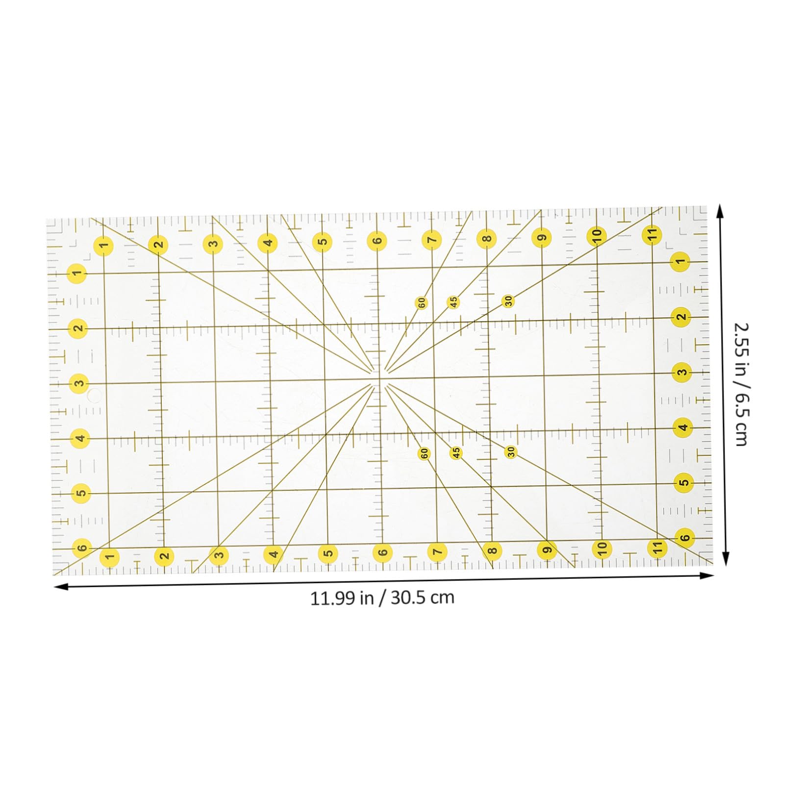 Regla de Acolchado de Pvc para Cortar Tela, Plantilla Rectangular