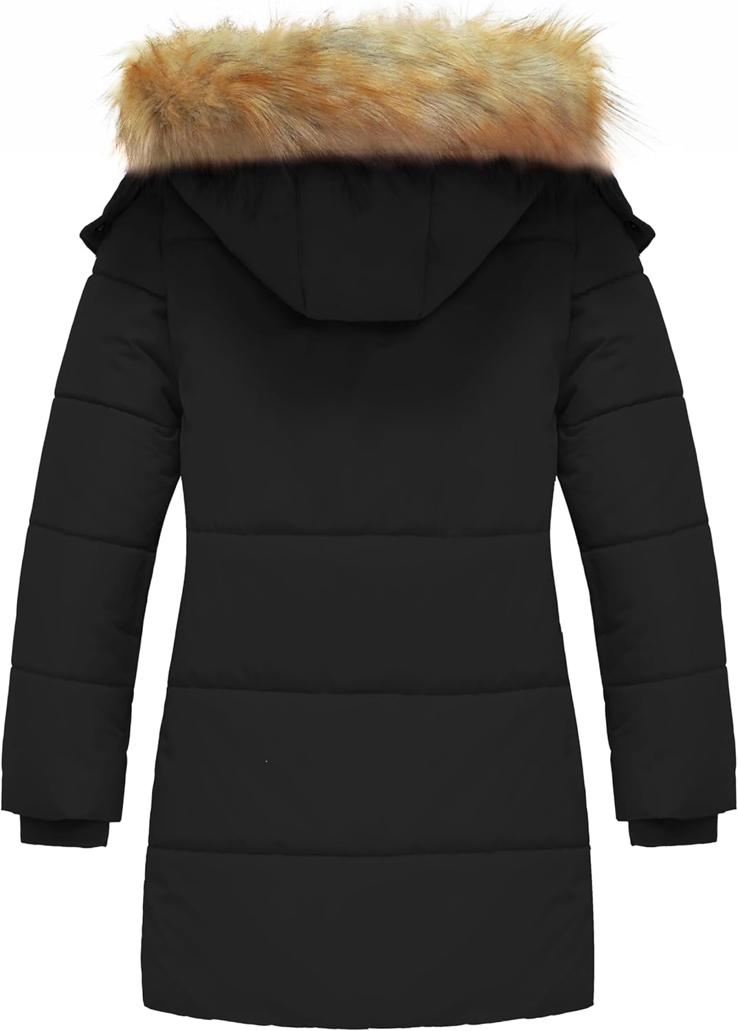 wantdo Girl's Winter Coat Long Puffer Jacket Fleece Parka with Hood Waterproof - Image 3