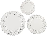 Vista 8 de DECORA 4.5 pulgadas blanco redondo papel encaje Doilies para la decoración de vajilla de boda 200pcs