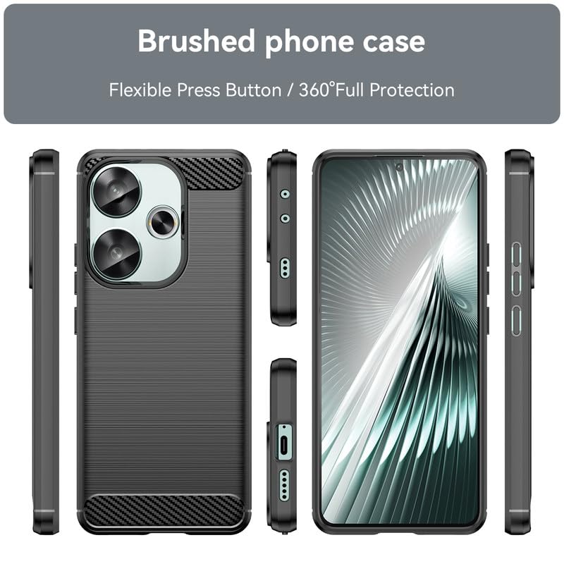 Image of Hybrid Carbon Fiber Back Case for Poco F6 5G (Black)