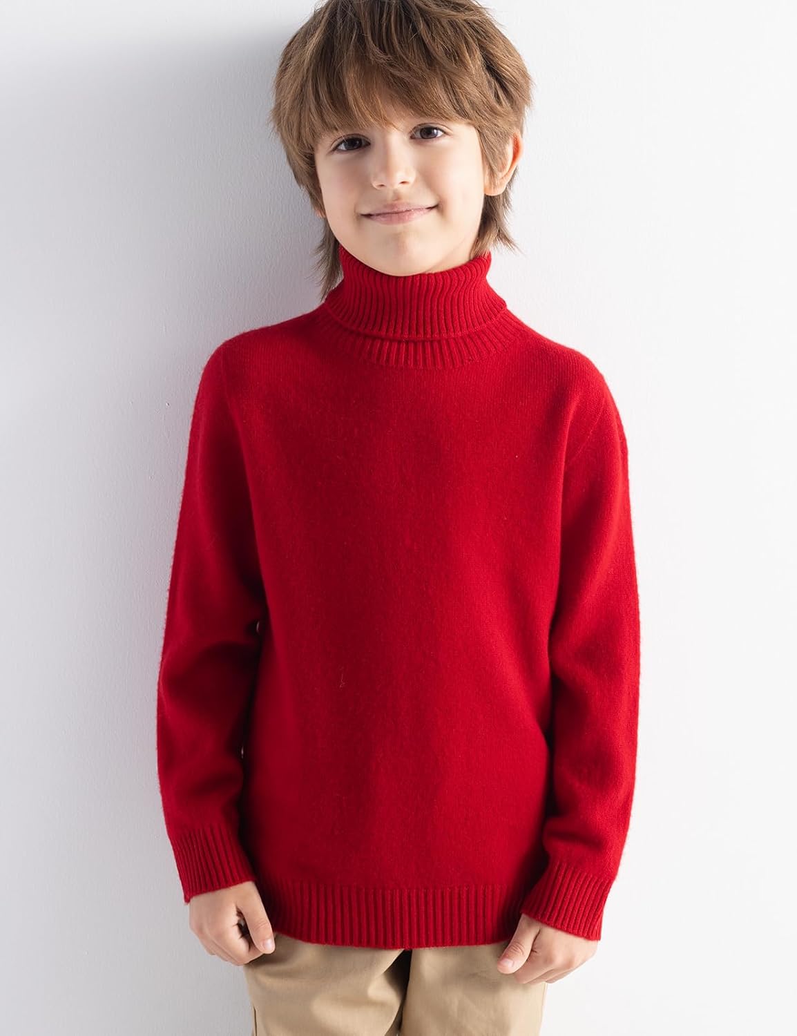 Chanyarn Boys and Girls 100% Merino Wool Sweater Fall Winter First-Line Ready to Wear Turtleneck Long Sleeve Pullover - Image 3