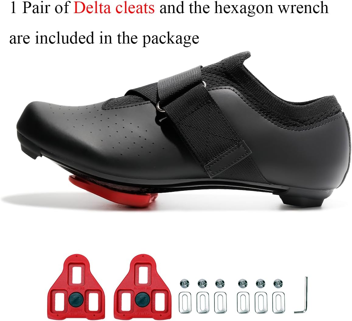 Women & Men Cycling Shoes Compatible with Peloton Bike Indoor Road Riding Biking Bike Shoes with Delta Cleats Included - Image 2