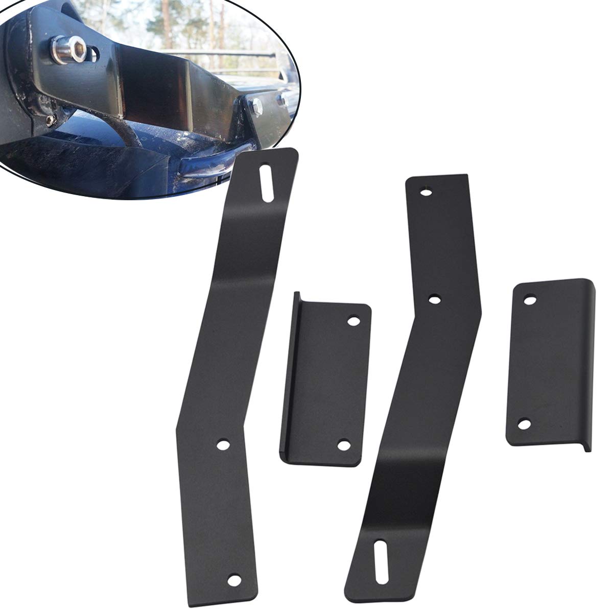 XJMOTO Upper Roof Windshield Mounting Bracket Kit for 52 inch LED Light Bar Fit Jeep Cherokee XJ 1984-2001 No Need Drilling