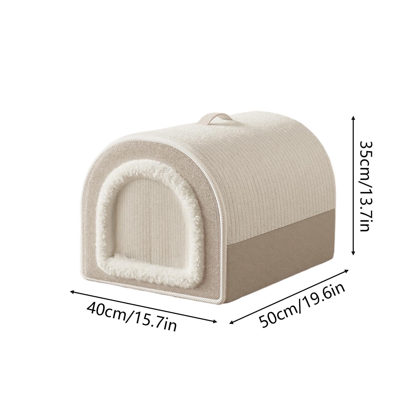 Maison d'extérieur pour chat | Abri dôme pour temps froid, lits en peluche