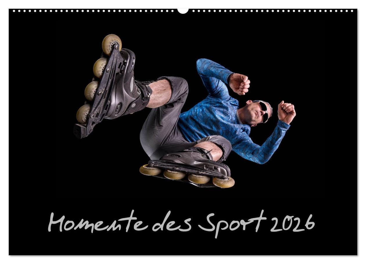 Momente des Sport (Wandkalender 2026 DIN A2 quer), CALVENDO Monatskalender: Sportler aus der Drohnen- und Bodenperspektive (CALVENDO Sport)
