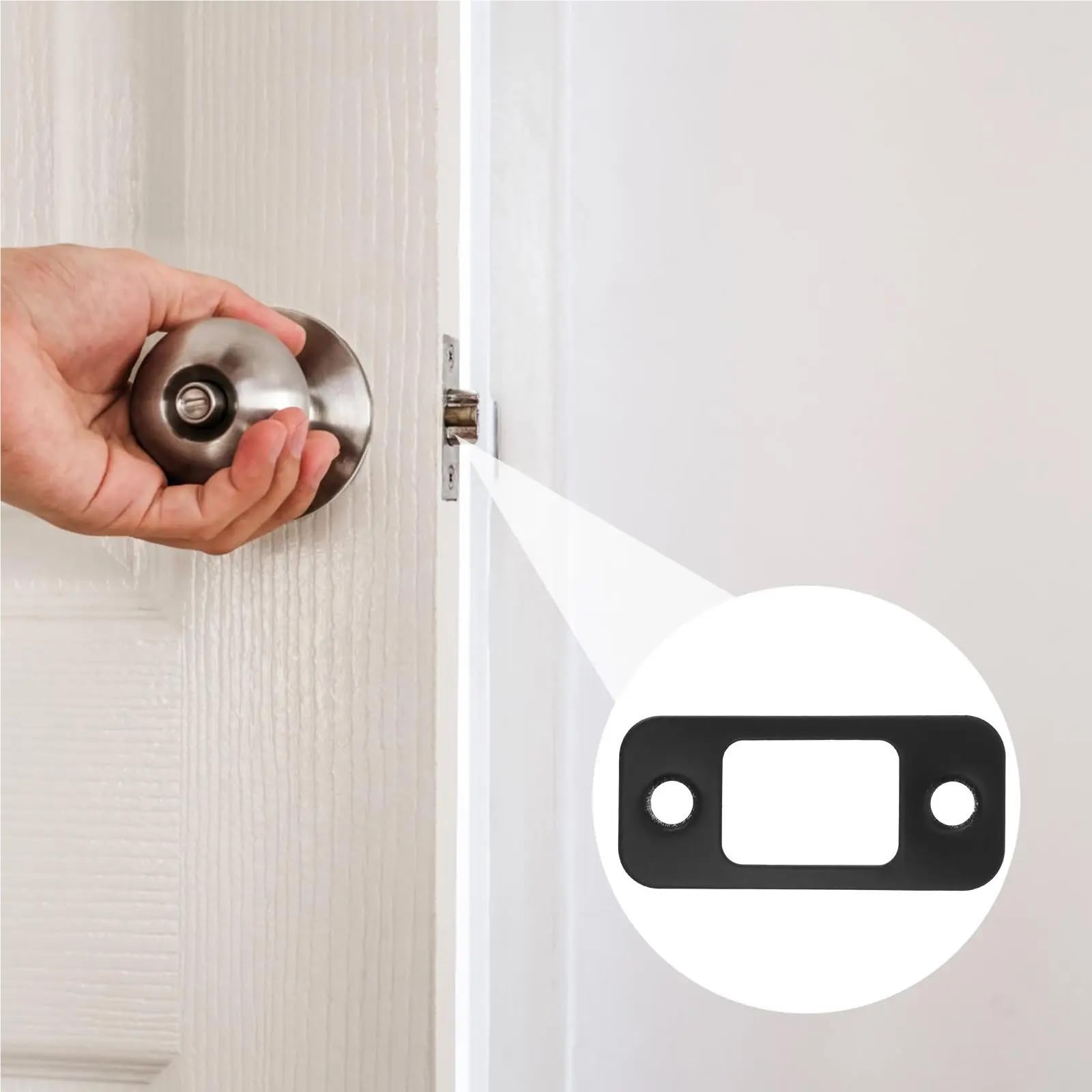 Lot de 40 gâches de porte en acier inoxydable pour verrou de porte - Kit de renfort pour différentes portes (doré)