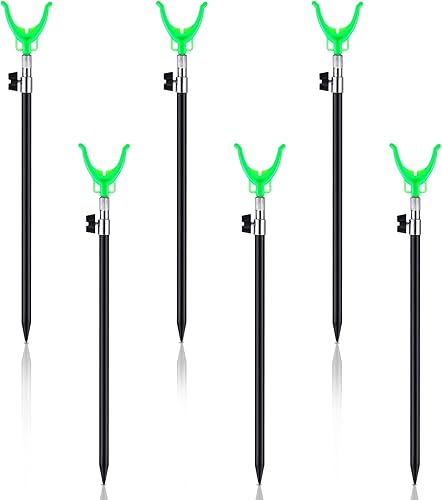 6 soportes extensibles para caña de pescar para caña de pescar en tierra, soporte de caña de pescar para surf y bagre para banco arena
