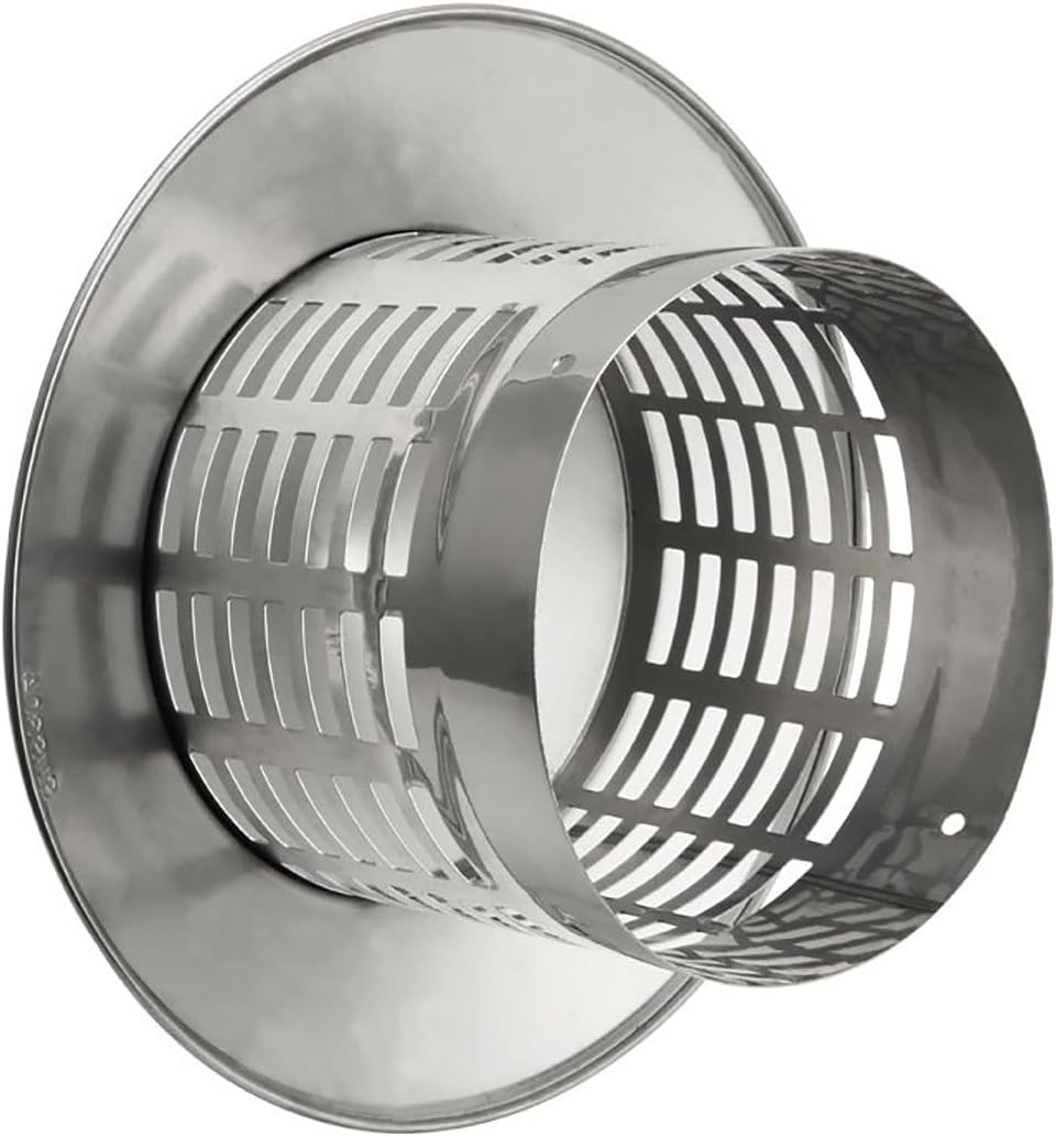 Stainless Steel Roof Vents, Round Fireplace Chimney Cap Stove Pipe Topper, 304 Stainless Steel Chimney Caps,z Cone Top Chimney Cap with Screen，75mm/110mm/160mm/200mm Pipe (Size : 200mm)