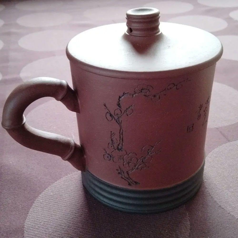 中国骨董　茶道具中国宜興紫砂名品超人気大師女流作家周玉珍02年製精刻梅図漢詩在銘 Amazon.co.jp: 中国骨董 茶道具中国宜興紫砂名超大師女流作家周玉珍02