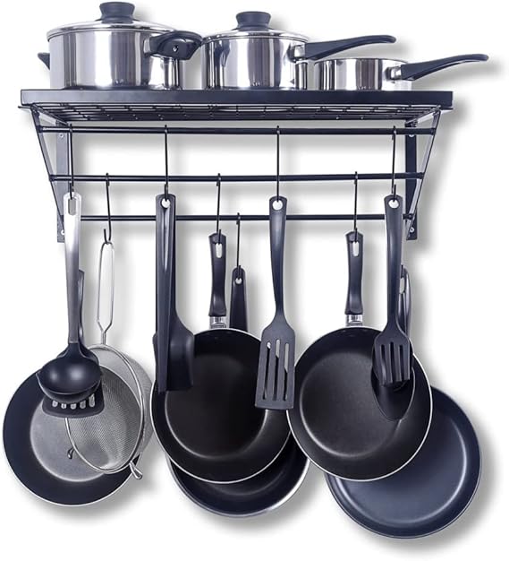 A to Z Hub Pan Organizer Pot Stand Pan Stand Tawa Stand Kitchen Rack for Storage Cast Iron