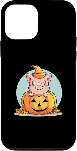 iPhone 12 mini Halloween cerdo disfraz animal granjero cerdo carne caso