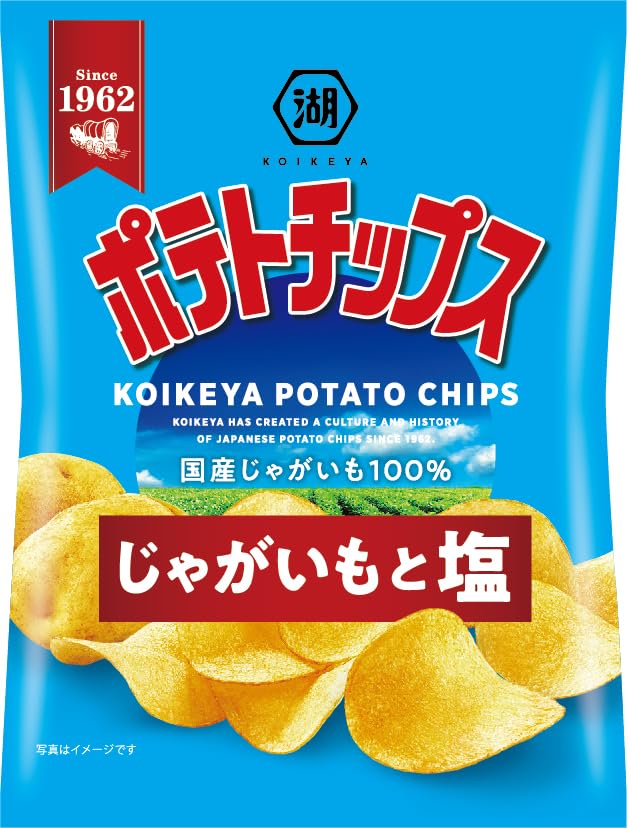 Amazon.co.jp: 湖池屋 小袋 ポテトチップス じゃがいもと塩 25g✕24袋