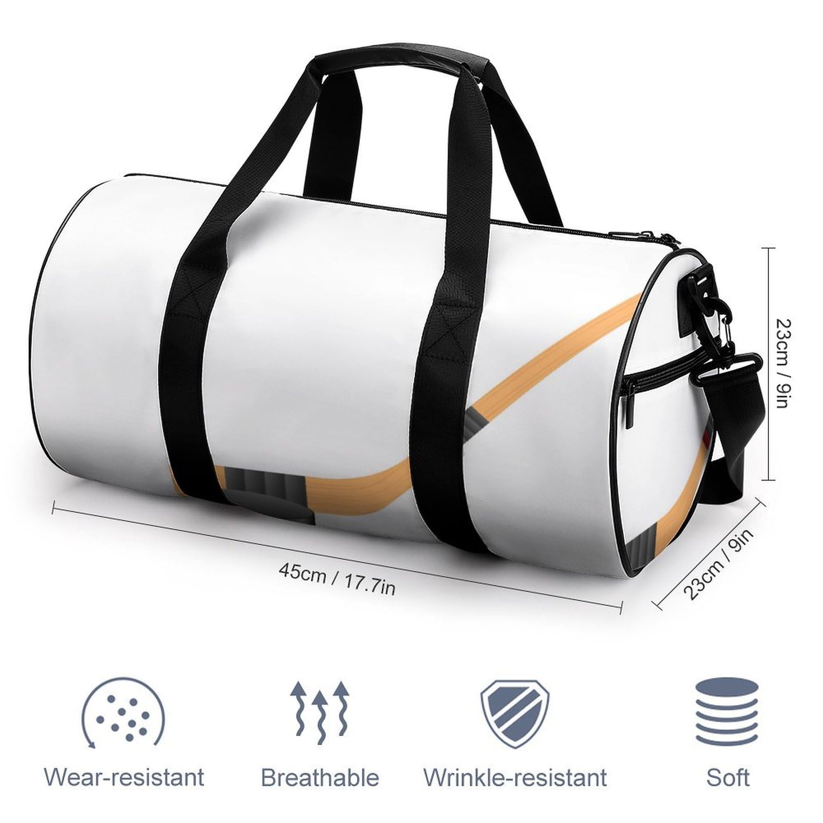 Hockey sur Glace Sac De Sport Gym Sac De Voyage Sac Week-End Duffel Bag pour Camping Randonnée Voyage 45x23x23cm