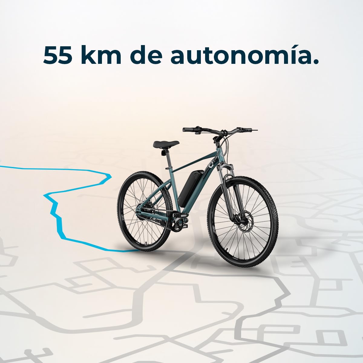 Cecotec Bicicleta Eléctrica de Montaña 27,5" y 29", hasta 55-120km de autonomía, Doble y Simple suspensión, Cambio Shimano 7-24 velocidades, Disco de Freno hidráulico