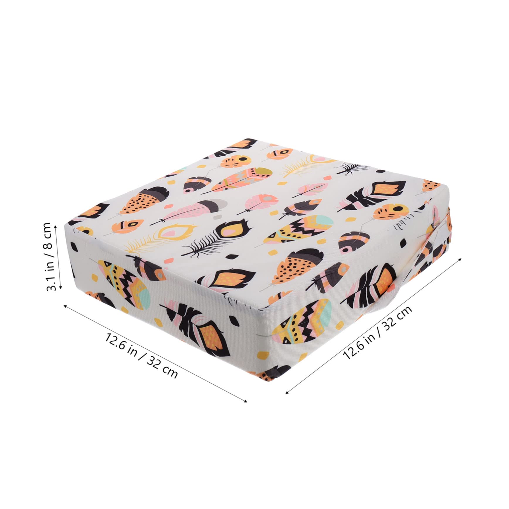 jojofuny Almohadilla Elevadora para Silla de Niños de Poliéster Funda Desmontable, Diseño Colorido y Resistente para Cumpleaños y Navidad