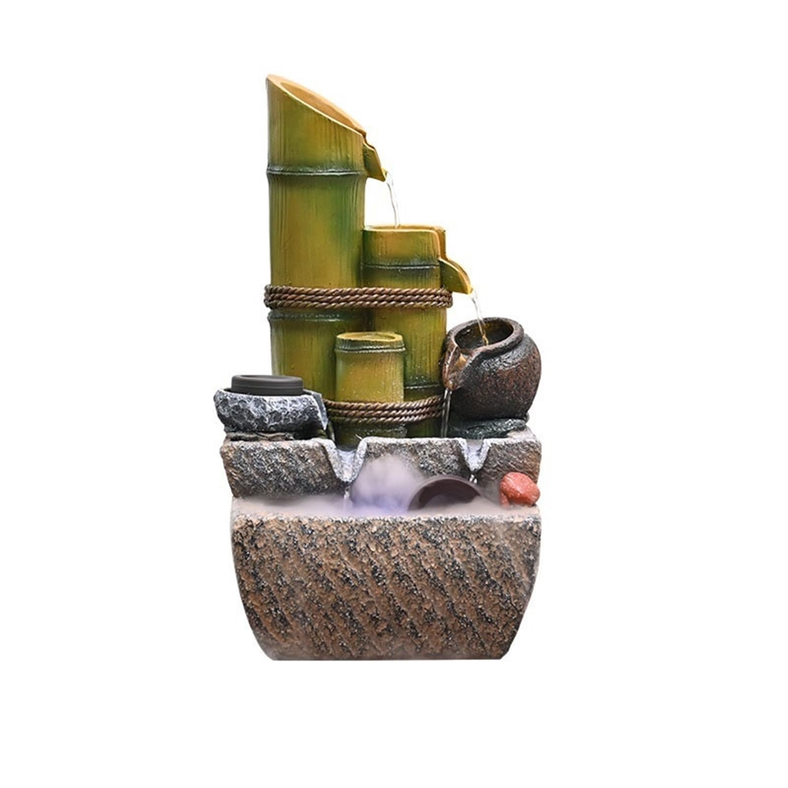 water feature Indoor Fountain, Desktop Feng Shui Wheel Ornament with Circulating Water Feature