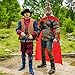 Mepase 5 Pcs Western Cowboy and Roman Emperor Costume Accessory Cowboy Hats Scarf Vest Roman Soldier Helmet and Cloak Gladiator Outfit for Adult Men Women Halloween Dress up Party Cosplay