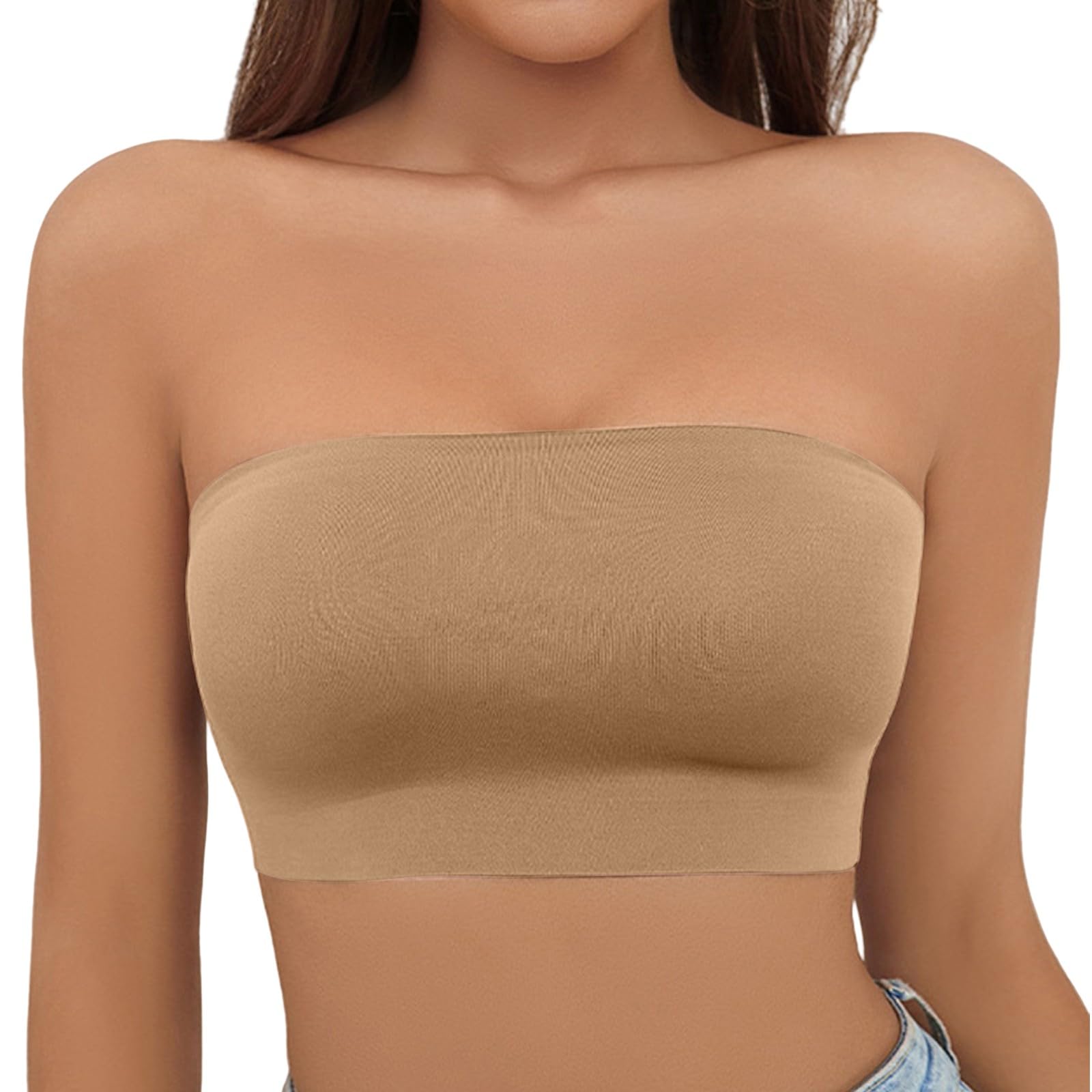Sujetador sin Tirantes para Mujer, Push-up extraíble para Pechos caídos, Tops Deportivos, Suave, cómodo, cómodo, Ligero, Invisible, otoño, Verano, Sujetador