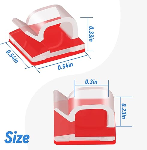 Miniatura 10 de PETKNOWS 80 clips de montaje de tiras de luz, color negro, autoadhesivos, sujetadores de luz LED, soporte de montaje, abrazadera de cable,
