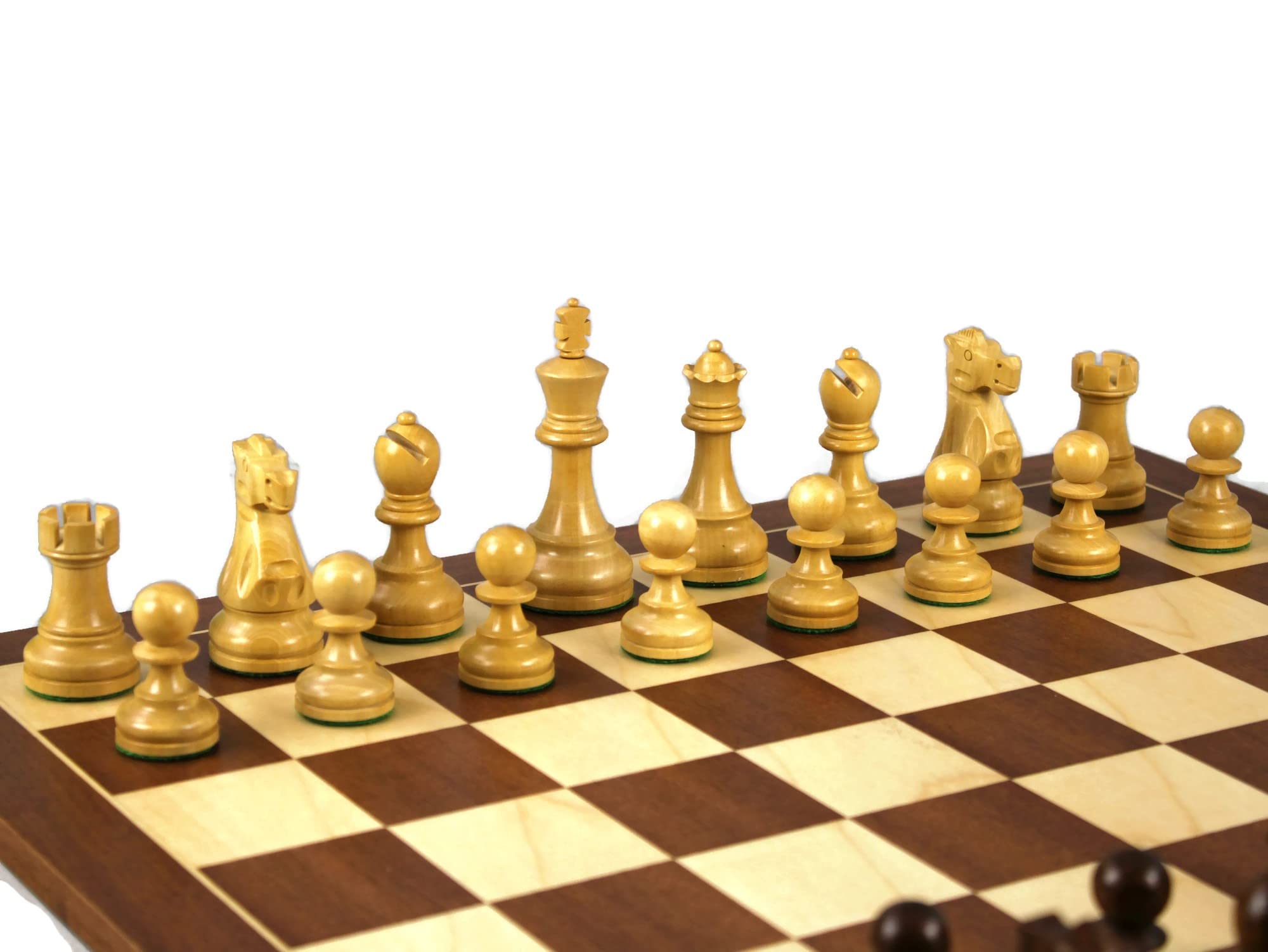 Set di scacchi in legno di mogano Tavola da 21 pollici ponderata Sheesham Reykjavik Staunton Pezzi 3.75 pollici