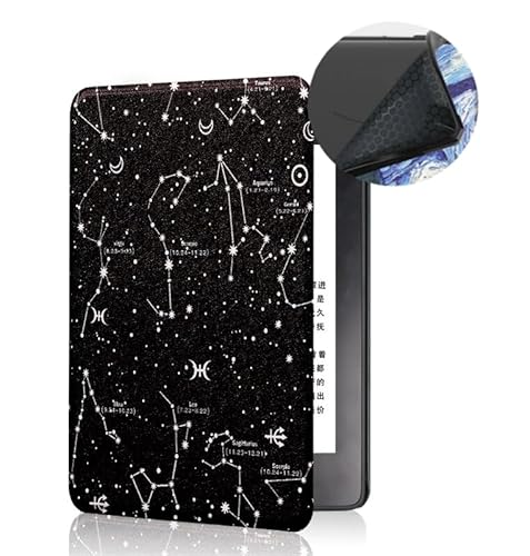 Capa + Pelicula para Novo Kindle Paperwhite de 6.8 Polegadas (2021) Função Hibernação (Constelações)