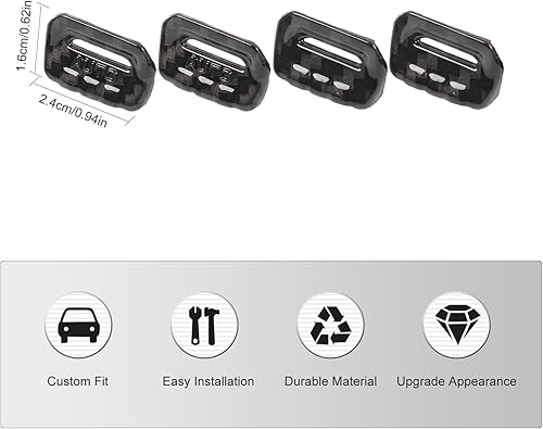 Miniatura 3 de 4 piezas de cubierta de botón de interruptor de ventana, accesorios interiores de fibra de carbono para Jeep Wrangler JL JLU Gladiator JT 2018-2023